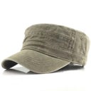 Khaki Distressed Cadet Caps Hat