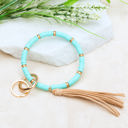 Mint Boho Key Ring Bracelet
