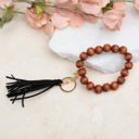 Black Wooden Key Ring Bracelet
