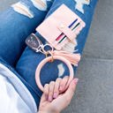 Blush Key Ring ID Wallet Bracelet