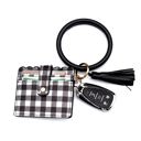 White Buffalo Key Ring ID Wallet Bracelet