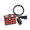 Red Buffalo Key Ring ID Wallet Bracelet