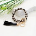 Leopard Silicone Key Ring Bracelet