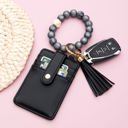 Gray Silicone Key Ring Wallet Bracelet