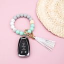 Mint Marble Silicone Color Block Key Ring Bracelet