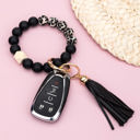  Silicone Color Block Print Key Ring Bracelet