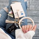  Key Ring ID Wallet Zip Bracelet