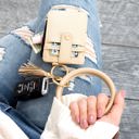  Key Ring ID Wallet Zip Bracelet