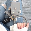  Key Ring ID Wallet Zip Bracelet