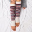 Beige Fairisle Leg Warmers
