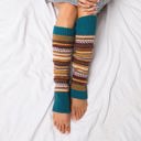 Teal Fairisle Leg Warmers