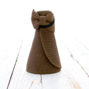 Mocha Foldable Wide Brim Bow Visor
