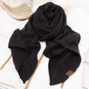 Black C.C� Draped Scarves