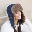 Navy Alpine Aviator Trapper Hat
