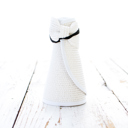 White Foldable Wide Brim Bow Visor