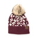 Monaco C.C� Natural Leopard Pom Beanie Hat