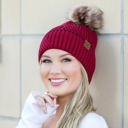  C.C� Accent Cuff Pom Beanie Hat