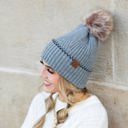  C.C� Accent Cuff Pom Beanie Hat