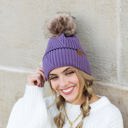  C.C� Accent Cuff Pom Beanie Hat
