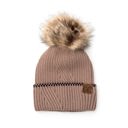 Taupe C.C� Accent Cuff Pom Beanie Hat
