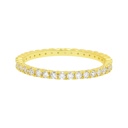  Sterling Silver Moissanite Pave 1.5CT Band