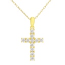  Sterling Silver Moissanite Cross Necklace