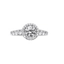  Sterling Silver 1.2CT Moissanite Engagement Ring