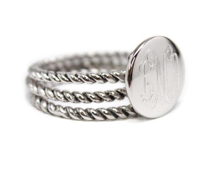 Round Plain Top Rope Band Ring