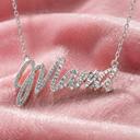  Sterling Silver Cursive "MAMA" Necklace