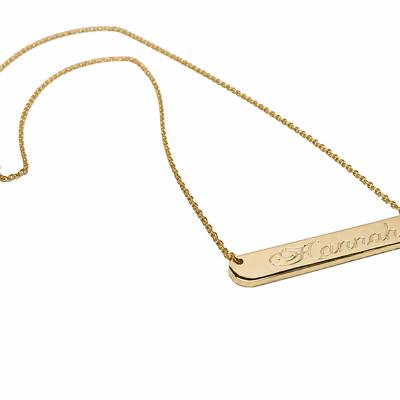 Sterling Silver Small Bar Necklaces (35 mm x 4 mm)