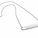  Sterling Silver Small Bar Necklaces (35 mm x 4 mm)