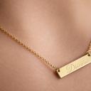  Sterling Silver 27mm Bar Necklace(small)
