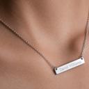  Sterling Silver 27mm Bar Necklace(small)