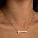  Sterling Silver Small Bar Necklaces (35 mm x 4 mm)