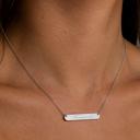  Sterling Silver Small Bar Necklaces (35 mm x 4 mm)