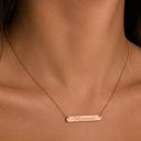 Sterling Silver Small Bar Necklaces (35 mm x 4 mm)