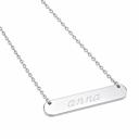  Sterling Silver Small Bar Necklace 35mm x 7mm