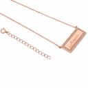  Sterling Silver Bar Engravable CZ Necklace