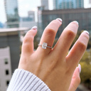  Sterling Silver Emerald Cut 6MM*8MM 2.0CT Moissanite Ring