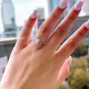  Sterling Silver Emerald Cut 6MM*8MM 2.0CT Moissanite Ring