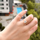  Sterling Silver Emerald Cut 6MM*8MM 2.0CT Moissanite Ring