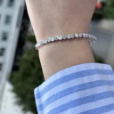  Sterling Silver Moissanite Infinity Tennis Bracelet (7")