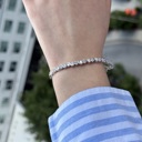  Sterling Silver Moissanite Infinity Tennis Bracelet (7")