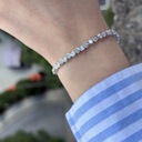  Sterling Silver Moissanite Infinity Tennis Bracelet (7")