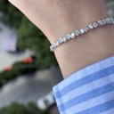  Sterling Silver Moissanite Infinity Tennis Bracelet (7")