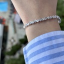  Sterling Silver Moissanite Infinity Tennis Bracelet (7")