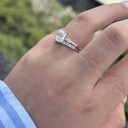  Sterling Silver Moissanite 2.0ct Radiant Cut Marquise Band, Baguette & Round Band Wedding Set