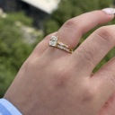  Sterling Silver Moissanite 2.0ct Radiant Cut Marquise Band, Baguette & Round Band Wedding Set