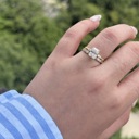  Sterling Silver Moissanite 2.0ct Radiant Cut Marquise Band, Baguette & Round Band Wedding Set