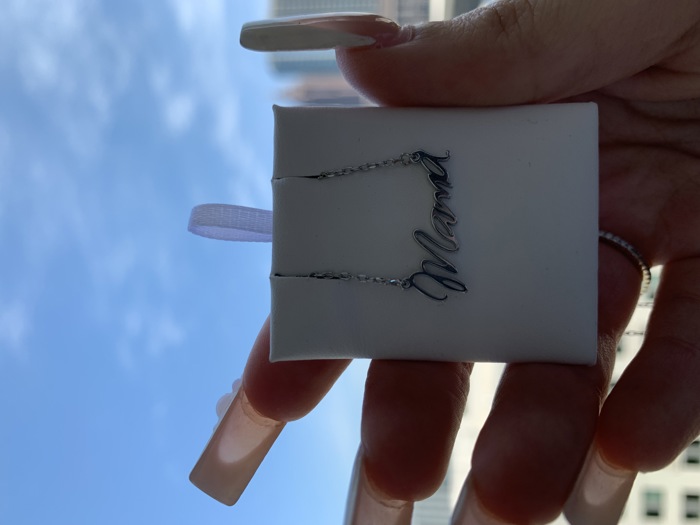 Sterling Silver Cursive "MAMA" Necklace